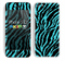 The Vector Teal Zebra Print Skin for the Apple iPhone 5c