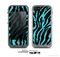The Vector Teal Zebra Print Skin for the Apple iPhone 5c LifeProof Case