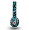 The Vector Teal Zebra Print Skin for the Beats by Dre Original Solo-Solo HD Headphones