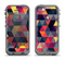 The Vector Triangular Coral & Purple Pattern Apple iPhone 5c LifeProof Fre Case Skin Set