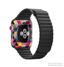 The Vector Triangular Coral & Purple Pattern Full-Body Skin Kit for the Apple Watch