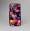 The Vector Triangular Coral & Purple Pattern Skin-Sert Case for the Samsung Galaxy S4
