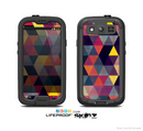 The Vector Triangular Coral & Purple Pattern Skin For The Samsung Galaxy S3 LifeProof Case