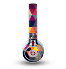 The Vector Triangular Coral & Purple Pattern Skin for the Beats by Dre Mixr Headphones