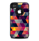 The Vector Triangular Coral & Purple Pattern Skin for the iPhone 4-4s OtterBox Commuter Case