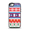 The Vector White-Blue-Red Aztec Pattern Apple iPhone 5-5s Otterbox Symmetry Case Skin Set