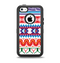 The Vector White-Blue-Red Aztec Pattern Apple iPhone 5c Otterbox Defender Case Skin Set