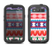 The Vector White-Blue-Red Aztec Pattern Samsung Galaxy S3 LifeProof Fre Case Skin Set