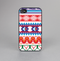 The Vector White-Blue-Red Aztec Pattern Skin-Sert for the Apple iPhone 4-4s Skin-Sert Case