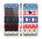 The Vector White-Blue-Red Aztec Pattern Skin Set for the Apple iPhone 5