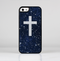 The Vector White Cross v2 over Bright Starry Sky Skin-Sert for the Apple iPhone 5-5s Skin-Sert Case