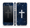 The Vector White Cross v2 over Bright Starry Sky Skin Set for the Apple iPhone 5s