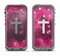The Vector White Cross v2 over Glowing Pink Nebula Apple iPhone 5c LifeProof Fre Case Skin Set