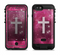 The Vector White Cross v2 over Glowing Pink Nebula Apple iPhone 6/6s LifeProof Fre POWER Case Skin Set