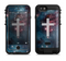 The Vector White Cross v2 over Red Nebula Apple iPhone 6/6s LifeProof Fre POWER Case Skin Set