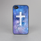 The Vector White Cross v2 over Space Nebula Skin-Sert for the Apple iPhone 4-4s Skin-Sert Case