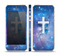 The Vector White Cross v2 over Space Nebula Skin Set for the Apple iPhone 5s