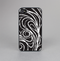 The Vector White and Black Segmented Swirls Skin-Sert for the Apple iPhone 4-4s Skin-Sert Case