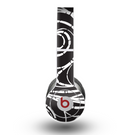 The Vector White and Black Segmented Swirls Skin for the Beats by Dre Original Solo-Solo HD Headphones