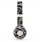 The Vector White and Black Segmented Swirls Skin for the Beats by Dre Solo 2 Headphones