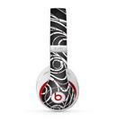The Vector White and Black Segmented Swirls Skin for the Beats by Dre Studio (2013+ Version) Headphones