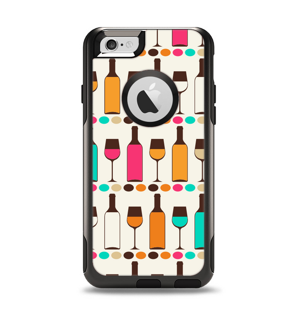 The Vectored Color Wine Glasses & Bottles Apple iPhone 6 Otterbox Commuter Case Skin Set