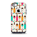 The Vectored Color Wine Glasses & Bottles Skin for the iPhone 5c OtterBox Commuter Case