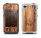 The Vertical Raw Aged Wood Planks Apple iPhone 4-4s LifeProof Fre Case Skin Set