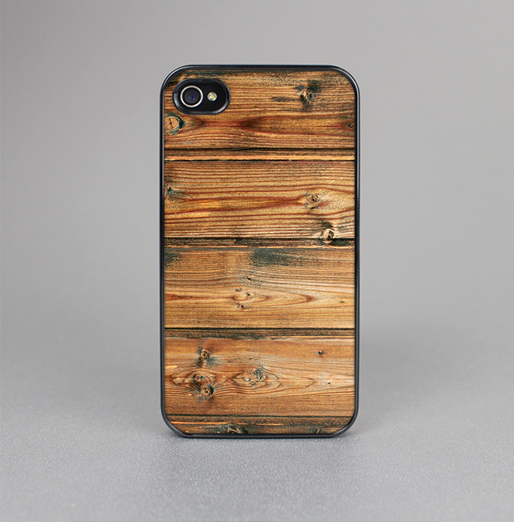 The Vertical Raw Aged Wood Planks Skin-Sert for the Apple iPhone 4-4s Skin-Sert Case