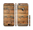 The Vertical Raw Aged Wood Planks Sectioned Skin Series for the Apple iPhone 6s Plus