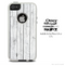 The Vertical White Wood Skin For The iPhone 4-4s or 5-5s Otterbox Commuter Case