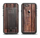 The Vetrical Raw Dark Aged Wood Planks Apple iPhone 6/6s LifeProof Fre Case Skin Set