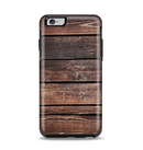 The Vetrical Raw Dark Aged Wood Planks Apple iPhone 6 Plus Otterbox Symmetry Case Skin Set