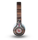 The Vertical Raw Dark Aged Wood Planks Skin for the Beats by Dre Mixr Headphones