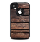 The Vetrical Raw Dark Aged Wood Planks Skin for the iPhone 4-4s OtterBox Commuter Case