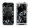 The Vibrant Black & Silver Butterfly Outline Apple iPhone 4-4s LifeProof Fre Case Skin Set
