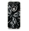 The Vibrant Black & Silver Butterfly Outline Skin For The iPhone 5-5s Otterbox Commuter Case