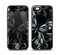 The Vibrant Black & Silver Butterfly Outline Skin Set for the iPhone 5-5s Skech Glow Case