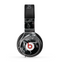 The Vibrant Black & Silver Butterfly Outline Skin for the Beats by Dre Pro Headphones