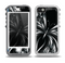 The Vibrant Black & Silver Butterfly Outline Skin for the iPhone 5-5s OtterBox Preserver WaterProof Case