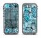 The Vibrant Blue Butterfly Plaid Apple iPhone 5c LifeProof Fre Case Skin Set