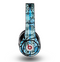 The Vibrant Blue Butterfly Plaid Skin for the Original Beats by Dre Studio Headphones