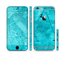 The Vibrant Blue Cement Texture Sectioned Skin Series for the Apple iPhone 6s Plus