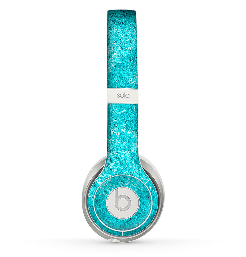The Vibrant Blue Cement Texture Skin for the Beats by Dre Solo 2 Headphones