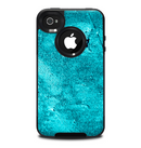 The Vibrant Blue Cement Texture Skin for the iPhone 4-4s OtterBox Commuter Case
