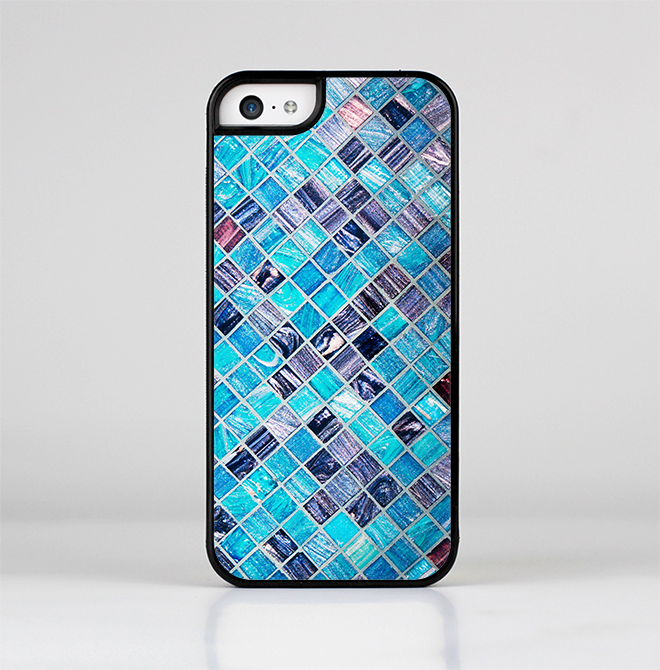 The Vibrant Blue Glow-Tiles Skin-Sert Case for the Apple iPhone 5c