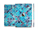 The Vibrant Blue Glow-Tiles Full Body Skin Set for the Apple iPad Mini 3