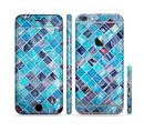The Vibrant Blue Glow-Tiles Sectioned Skin Series for the Apple iPhone 6s Plus