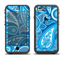 The Vibrant Blue Paisley Design Apple iPhone 6/6s LifeProof Fre Case Skin Set