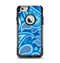 The Vibrant Blue Paisley Design Apple iPhone 6 Otterbox Commuter Case Skin Set